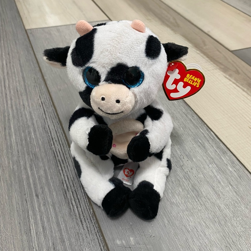 Ty Beanie Bellies  Herdly Cow Plush